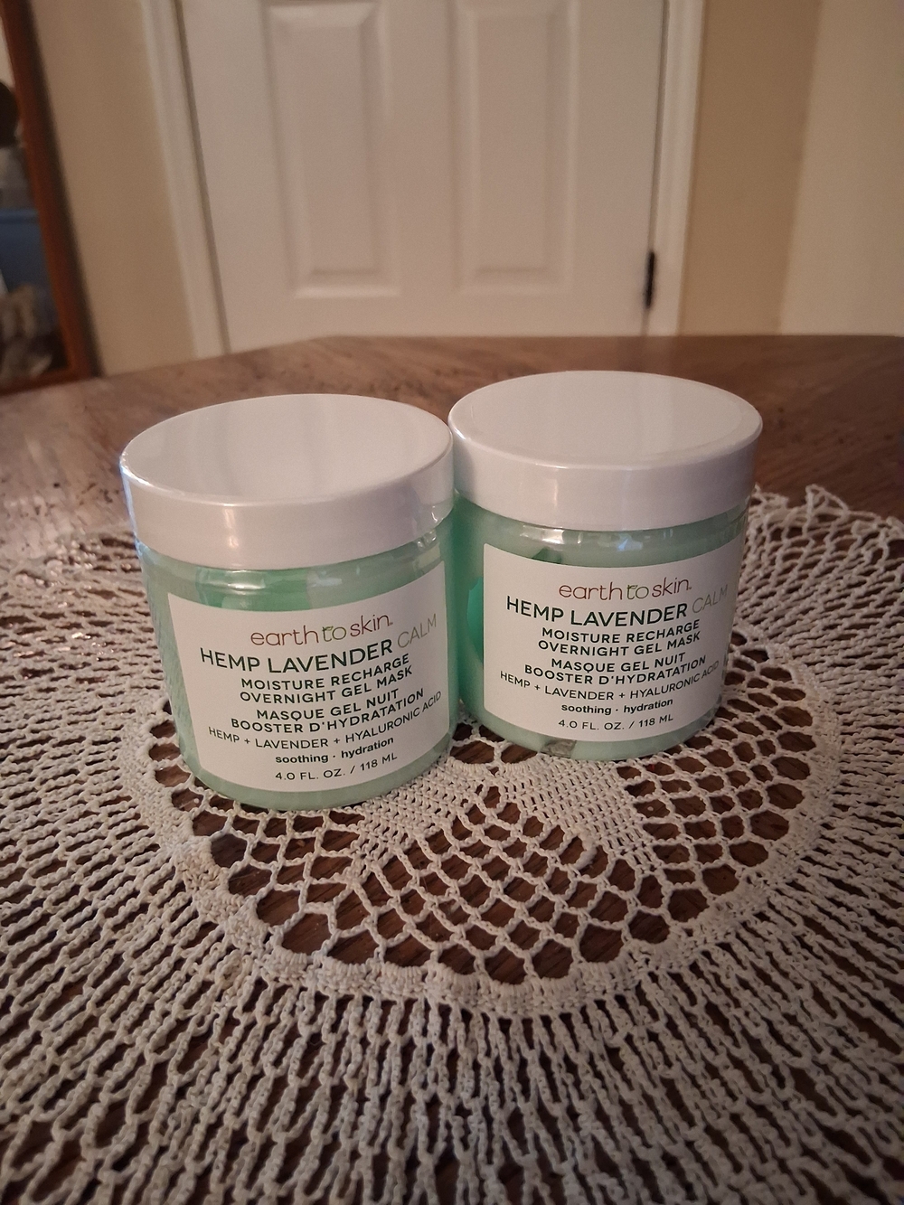 Earth To Skin Hemp Lavender Calming Overnight Gel Mask Bundle Of 2